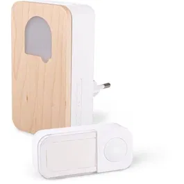 Scs Sentinel CSF0104 Timbre SONE Madera Inalámbrico sin Batería Alcance 150m 25 Melodías IP65