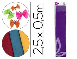 Liderpapel Papel crespon violeta 50 cm x 2,5 m 34g/m2