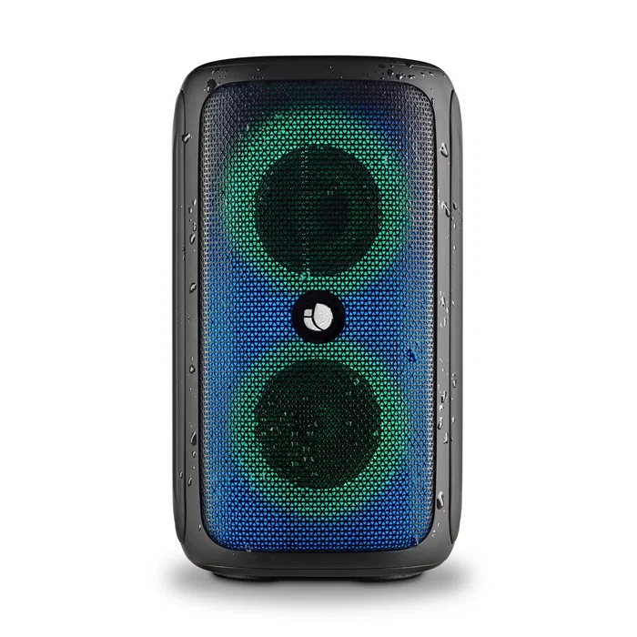 NGS Roller Beast Altavoz Portátil Bluetooth 5.0, 32W, Resistente al Agua IPX5, Luces RGB, Radio FM, USB/TF, Auxiliar, 6000mAh, Color Negro