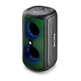 NGS Roller Beast Altavoz Portátil Bluetooth 5.0, 32W, Resistente al Agua IPX5, Luces RGB, Radio FM, USB/TF, Auxiliar, 6000mAh, Color Negro
