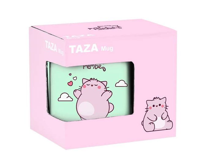 Safta Taza grande 'The Pink Cat' rosa, 8x9.5x8 cm, para mayores de 3 años