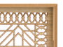 Giftdecor Set 2 Bandejas Rectangulares Prisma Madera y Vidrio Transparente 40x30x5 cm (Set de 6)