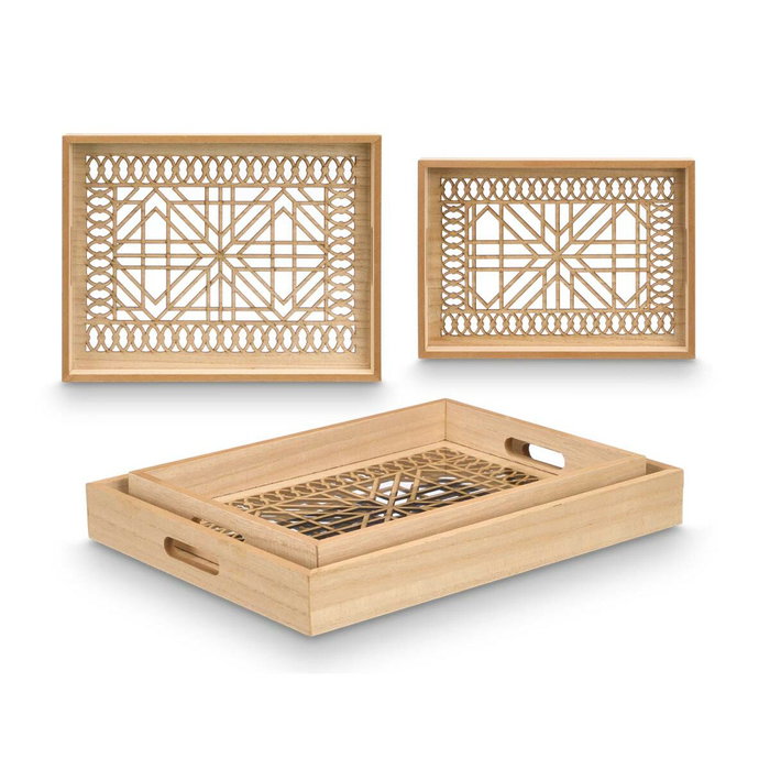 Giftdecor Set de 2 Bandejas Rectangulares Prisma