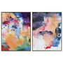 DKD Home Decor Cuadro Lienzo PS 63x83 Colorful Lacado (Set de 2)