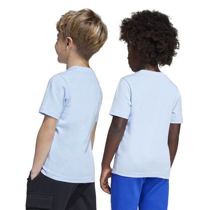 Camiseta de Manga Corta Infantil Adidas Lk Ice Azul Azul cielo