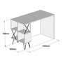 Hanah Home Mesa de Estudio Moderna Nogal y Negro con Estantes para Espacio de Trabajo y Estudio