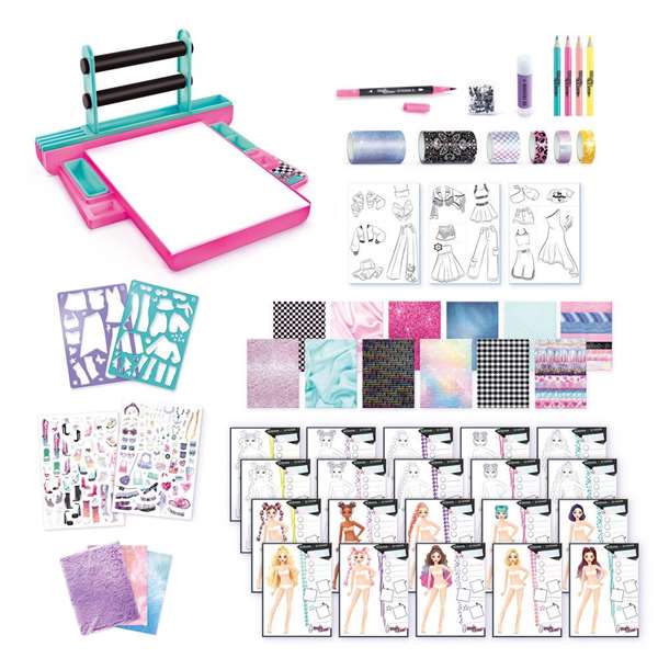 Canal Toys Juego Estudio de Diseño de Moda Fashion Designer con Luz para Crear Pulseras, Incluye Cuentas y Abalorios - 34x31x8cm Canal Toys Juego Estudio de Diseño de Moda Fashion Designer con Luz para Crear Pulseras, Incluye Cuentas y Abalorios - 34x31x8cm