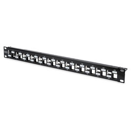 Digitus Patchpanel 1HE 24-Port Modular 10 Gigabit Ethernet Cat6a Montaje en Bastidor Negro