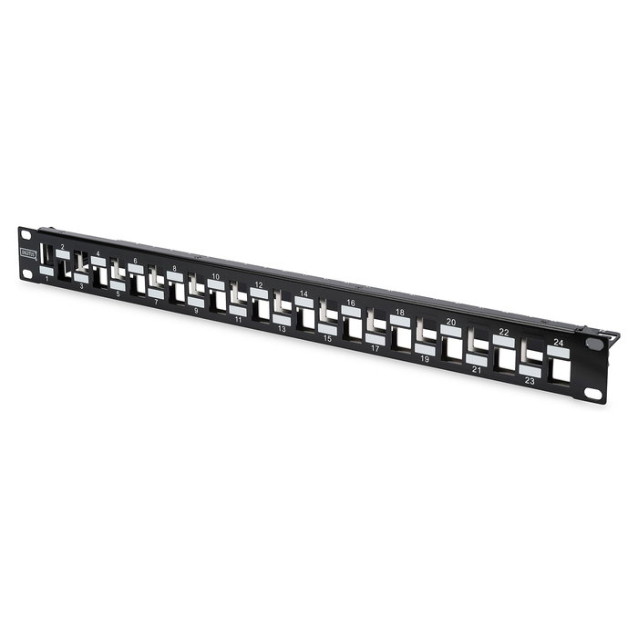 Digitus Patchpanel 1HE 24-Port Modular 10 Gigabit Ethernet Cat6a Montaje en Bastidor Negro Digitus Patchpanel 1HE 24-Port Modular 10 Gigabit Ethernet Cat6a Montaje en Bastidor Negro