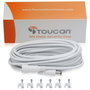 Toucan Cable de Extensión para Luz de Seguridad, 6 m, Blanco