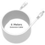 Toucan Cable de Extensión para Luz de Seguridad, 6 m, Blanco