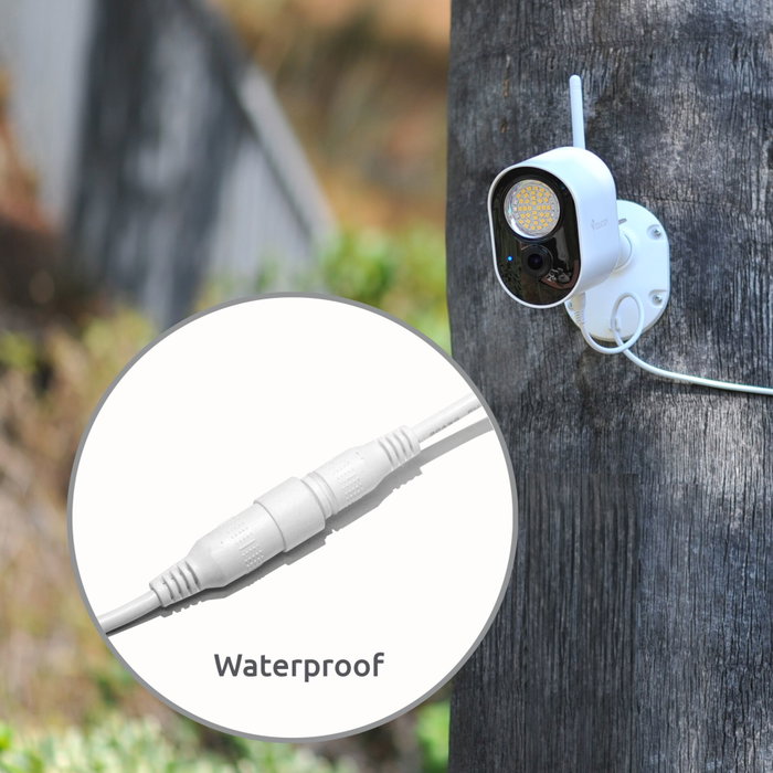 Toucan Cable de Extensión para Luz de Seguridad, 6 m, Blanco