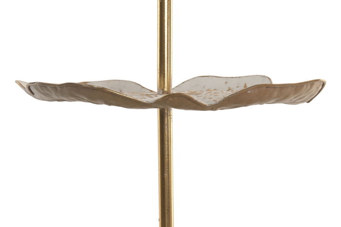 DKD Home Decor Minqian 2025 Frutero Metal Blanco Dorado Glam 45.5 x 42.5 x 68 cm (2 Unidades)