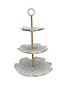 DKD Home Decor Minqian 2025 Frutero Metal Blanco Dorado Glam 45.5 x 42.5 x 68 cm (2 Unidades)