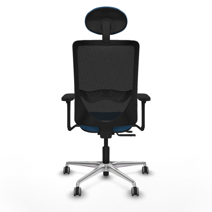 PIQUERAS Y CRESPO Silla de oficina Zulema Azul claro/Negro con mecanismo Sincro/Traslack
