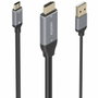 Aisens Cable Conversor HDMI 2.0 a USB-C 4K@60Hz, 1.8m, Negro
