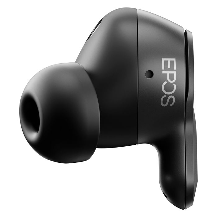 EPOS Adapt E1 Negro Auriculares Bluetooth TWS con Estuche de Carga USB-C, Reducción de Ruido Híbrido, IPX5, Certificado Microsoft Teams - Incluye Receptor USB-C