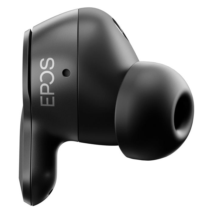 EPOS Adapt E1 Negro Auriculares Bluetooth TWS con Estuche de Carga USB-C, Reducción de Ruido Híbrido, IPX5, Certificado Microsoft Teams - Incluye Receptor USB-C