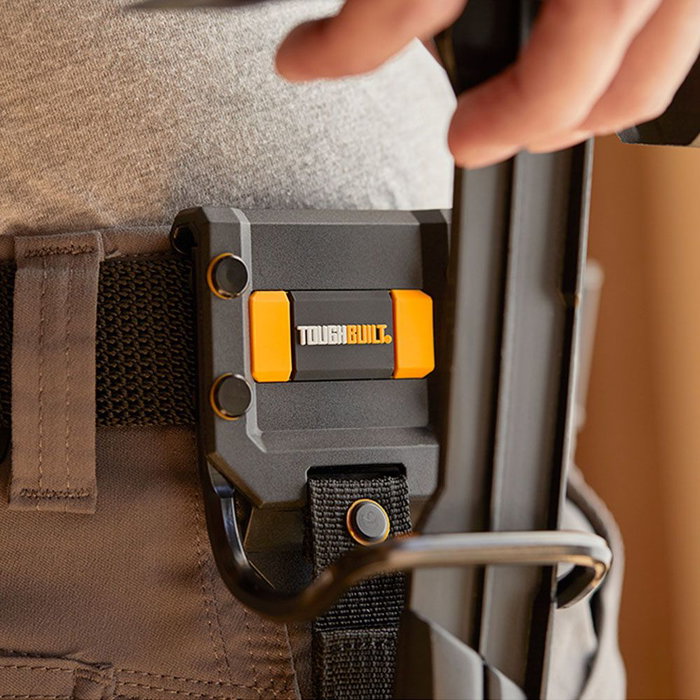 Toughbuilt Soporte Martillo Percutor con Enganche para Cinturón, Acero Extrafuerte y ABS Reforzado