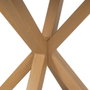 Mesa Comedor Blanco-Natural Dm-Metal 120 X 120 X 76 cm