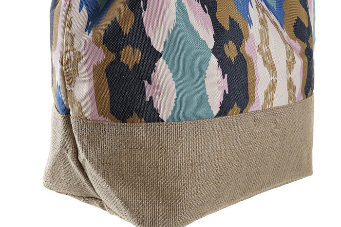 DKD Home Decor Bolso Folk Azul Lila 20 x 40 x 51 cm (6 Unidades)