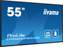 Iiyama LH5560UHS-B2AG Monitor Profesional 55" UHD 4K, 500 cd/m², Android 11, 24/7, Paisaje/Retrato, Media Player USB, WiFi, LAN