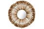 DKD Home Decor Espejo de Lana y Cristal Naranja 52x52 cm