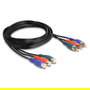 DeLOCK Cable de Extensión Cinch RGB 3x Macho a 3x Hembra 1 m, Negro, Plug and Play, para Audio/Video