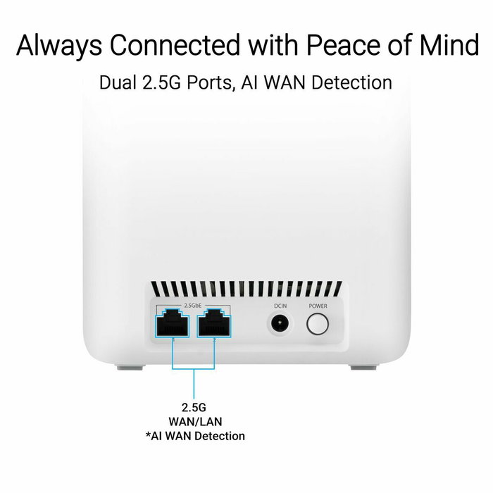 ASUS ZenWiFi BD4 Sistema de Malla Wi-Fi 7 (2-pack) Blanco ASUS ZenWiFi BD4 Sistema de Malla Wi-Fi 7 (2-pack) Blanco