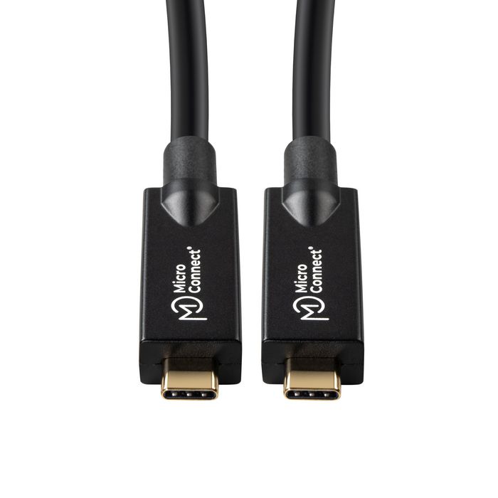MicroConnect Cable USB-C a USB-C Premium 10m 60W 10Gbps 4K60Hz Negro