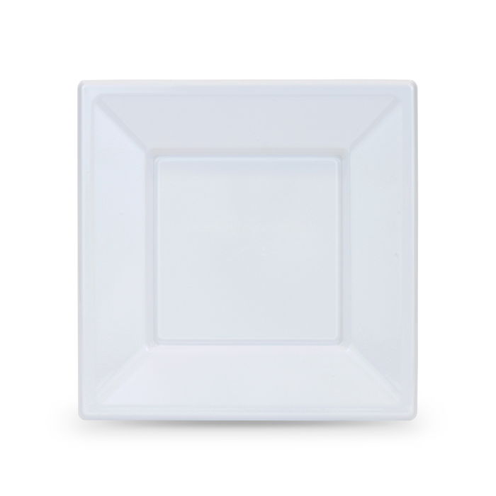 Algon Set 12 Platos Cuadrados Plástico Premium 18 cm (24 Unidades)