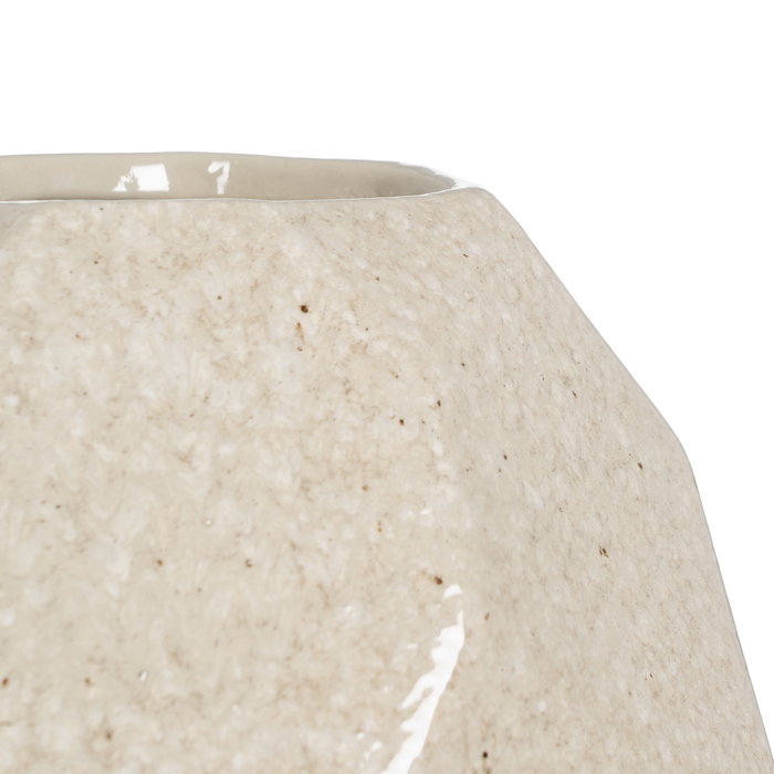 Jarrón Piedra Cerámica Decoración 28 X 28 X 46 cm