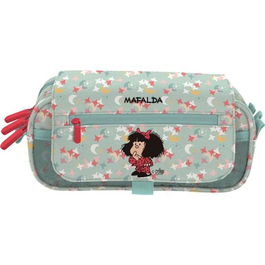 Grafoplás Portatodo Triple C-Solapa Mafalda Pijama 23x10x10 cm con Tira Trasera y Etiqueta