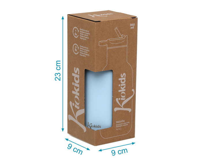 KioKids Botella Térmica de Acero Inoxidable 350 mL Azul para Bebé, Mantiene Frío 9h Calor 6h, Libre BPA KioKids Botella Térmica de Acero Inoxidable 350 mL Azul para Bebé, Mantiene Frío 9h Calor 6h, Libre BPA