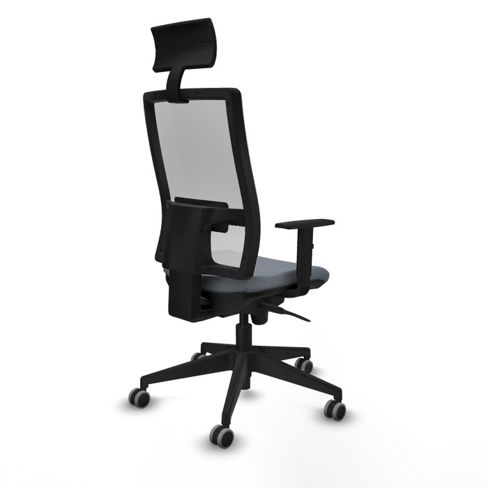 PIQUERAS Y CRESPO Silla de oficina Horna con mecanismo Sincro, Gris y Blanco PIQUERAS Y CRESPO Silla de oficina Horna con mecanismo Sincro, Gris y Blanco
