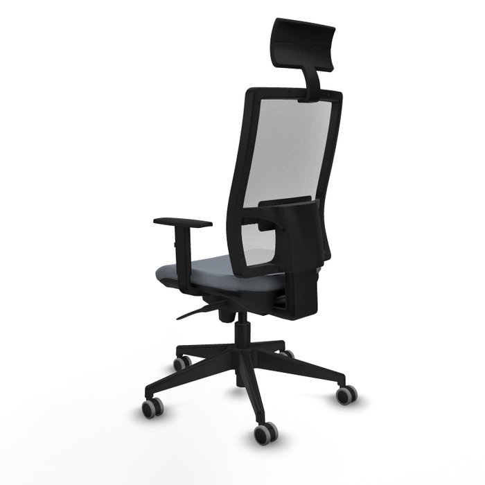 PIQUERAS Y CRESPO Silla de oficina Horna con mecanismo Sincro, Gris y Blanco PIQUERAS Y CRESPO Silla de oficina Horna con mecanismo Sincro, Gris y Blanco