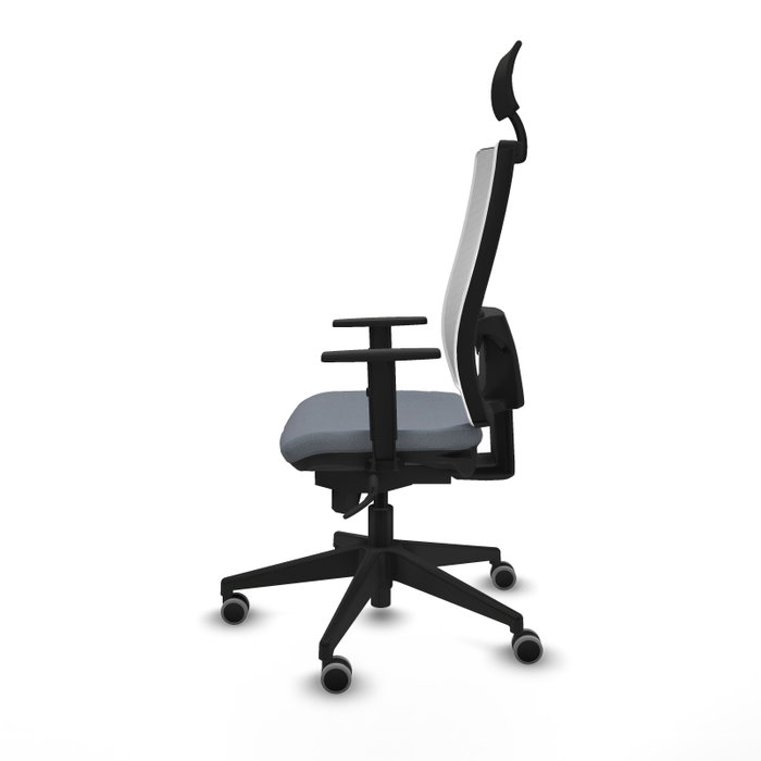 PIQUERAS Y CRESPO Silla de oficina Horna con mecanismo Sincro, Gris y Blanco PIQUERAS Y CRESPO Silla de oficina Horna con mecanismo Sincro, Gris y Blanco