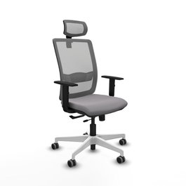 PIQUERAS Y CRESPO Silla de oficina Haches Gris con mecanismo Sincro/Traslack