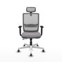 PIQUERAS Y CRESPO Silla de oficina Haches Gris con mecanismo Sincro/Traslack