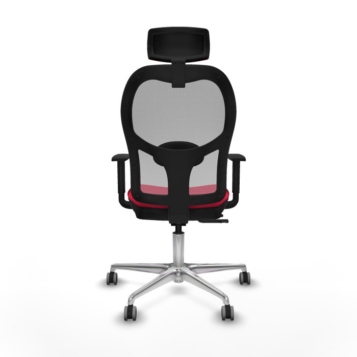 PIQUERAS Y CRESPO Silla de oficina Jorquera con mecanismo Sincro/Traslack, Rojo/Gris PIQUERAS Y CRESPO Silla de oficina Jorquera con mecanismo Sincro/Traslack, Rojo/Gris