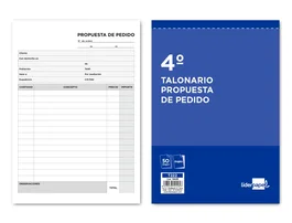 Liderpapel Talonario de Pedidos Original y Copia T222 Tamaño Cuarto