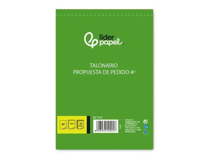 Liderpapel Talonario de Pedidos Original y Copia T222 Tamaño Cuarto Liderpapel Talonario de Pedidos Original y Copia T222 Tamaño Cuarto