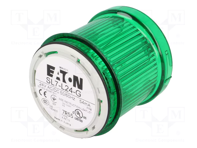 Eaton SL7-L24-G Módulo de luz continua LED verde 24V 171462