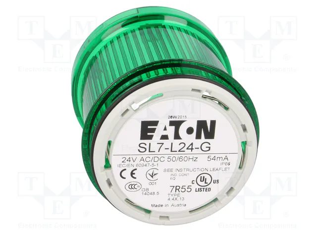 Eaton SL7-L24-G Módulo de luz continua LED verde 24V 171462