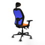 PIQUERAS Y CRESPO Silla de oficina Jorquera Sincro/Traslack Naranja y Azul