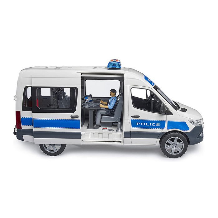 Bruder Mercedes-Benz Sprinter Polizei Einsatzfahrzeug 02683, Vehículo de Policía a Escala 1:16 con Luces y Sonido, para Mayores de 4 Años