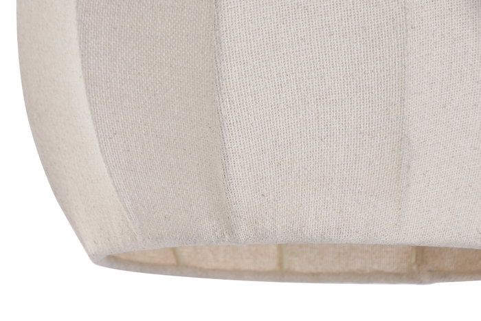 DKD Home Decor Lámpara de Techo de Algodón y Hierro Natural Crudo 37x37x50 cm