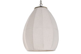 DKD Home Decor Lámpara de Techo de Algodón y Hierro Natural Crudo 37x37x50 cm