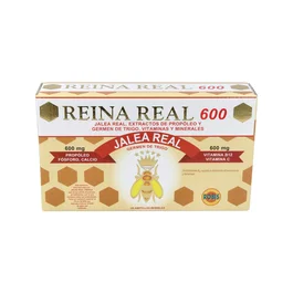 ROBIS Reina Real 600Mg. 20Amp. Estimulante de energía física y psíquica, fortalece el sistema nervioso y circulatorio, ayuda a eliminar agotamiento.