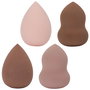 Cosmetic Club Esponja de Maquillaje Colores y Formas Surtidos Reutilizable Lavable Tono Piel 4 cm x 5.5 cm